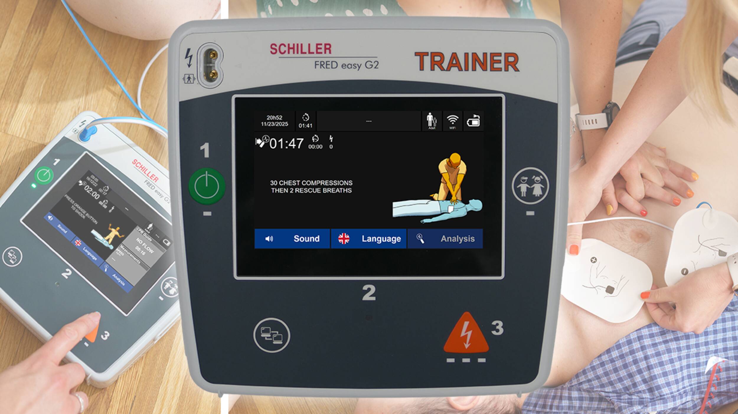 Training device with touchscreen
