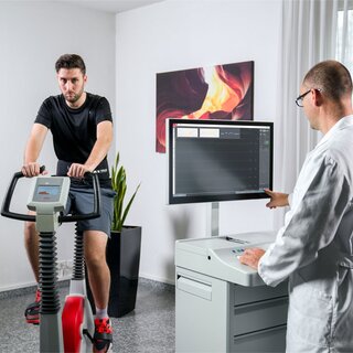 high-end stress test solution with bike ergometer